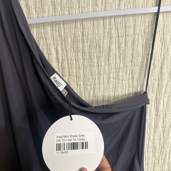 Princess Polly NWTOne-Shoulder Gray Dress - Picture 4 of 5